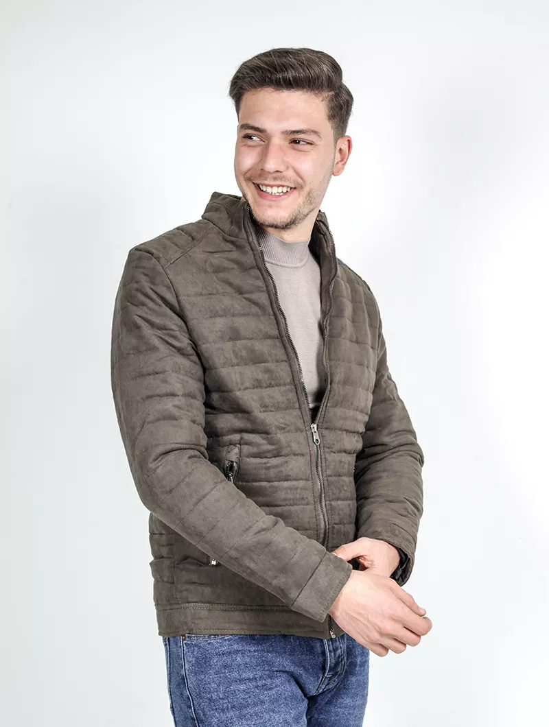 Blouson zippé aspect velours